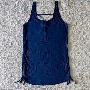 Blue Lucky Brand Swimsuit Cover-up Dress Adjustable in a Misses size Medium